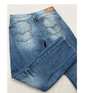 Guess Jeans Cliff Boot Cut Mens 34x32 Medium Wash Blue Denim 100% Cotton